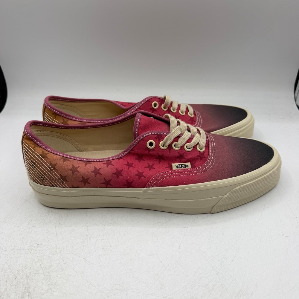 VANS Authentic LX 44 Mauvewood Shoes Mens Sz 12 Star Pattern Skate Sneakers